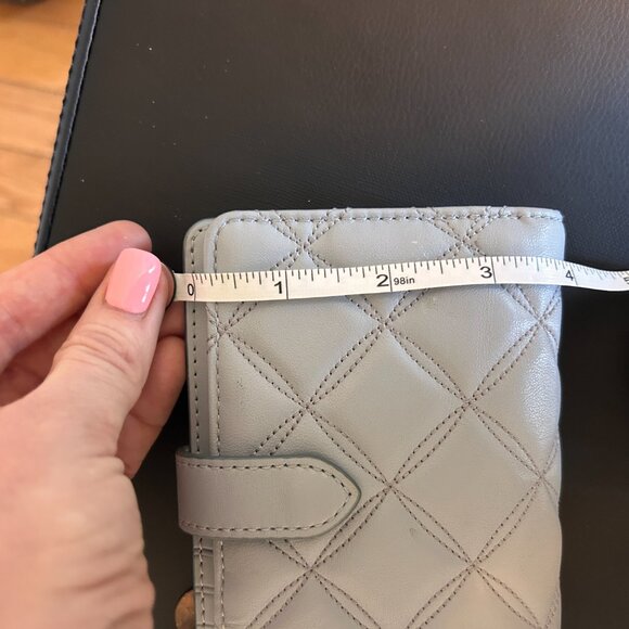 Kate Spade Gray Quilted Leather Purse with Matching Wallet - Picture 13 of 13